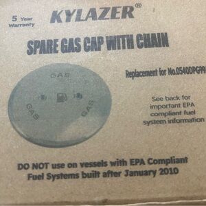 Gray Spare Gas Cap with Chain